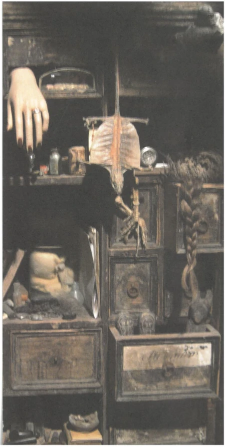 Flyer zur Ausstellung "Volksmagie" (Vorderseite)
